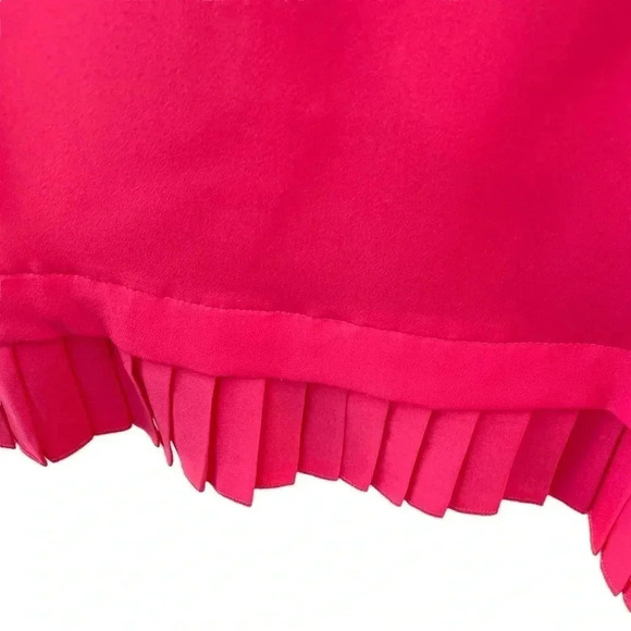 French Connection Crepe Pleated Tank Sleeveless Flounce Hem - Picture 5 of 9